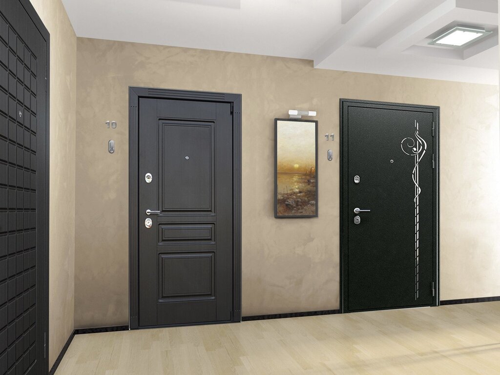 Stylish front doors for the apartment