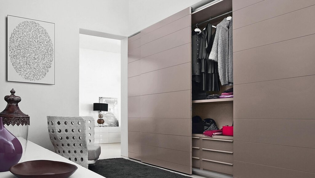 Stylish sliding wardrobe for the hallway