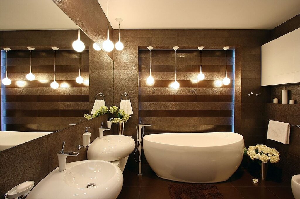 Stylish lighting in the bathroom