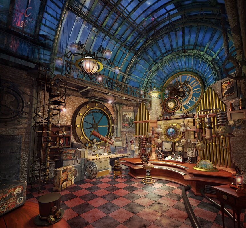 Steampunk style in interior design 15 фото