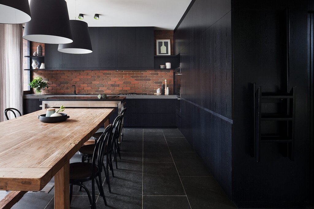 Black wood countertop