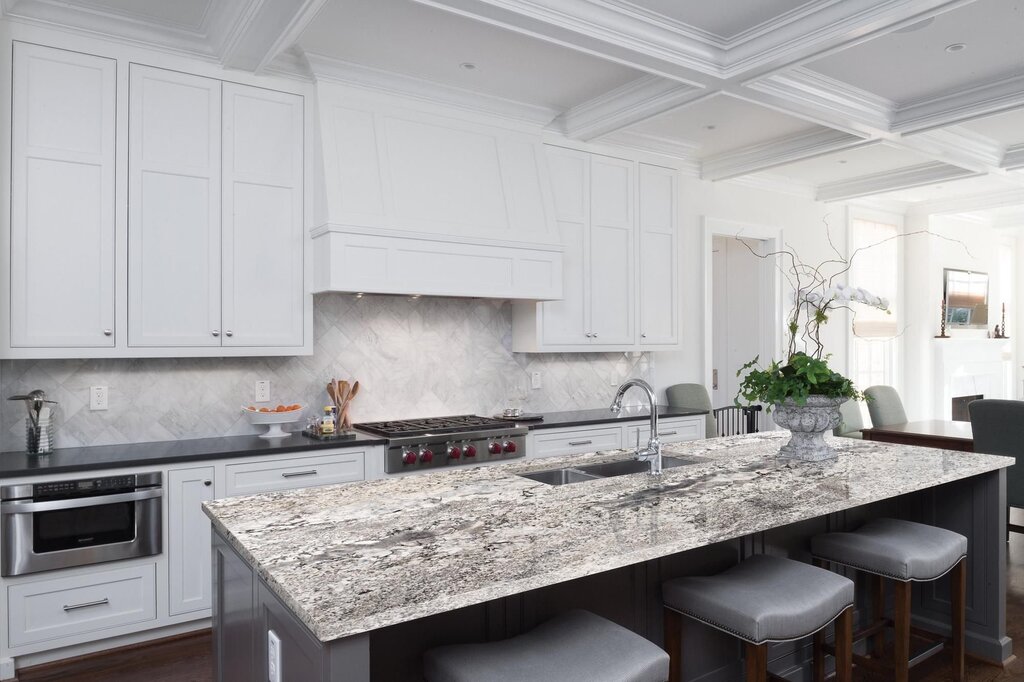 Kitchen countertop gray marble