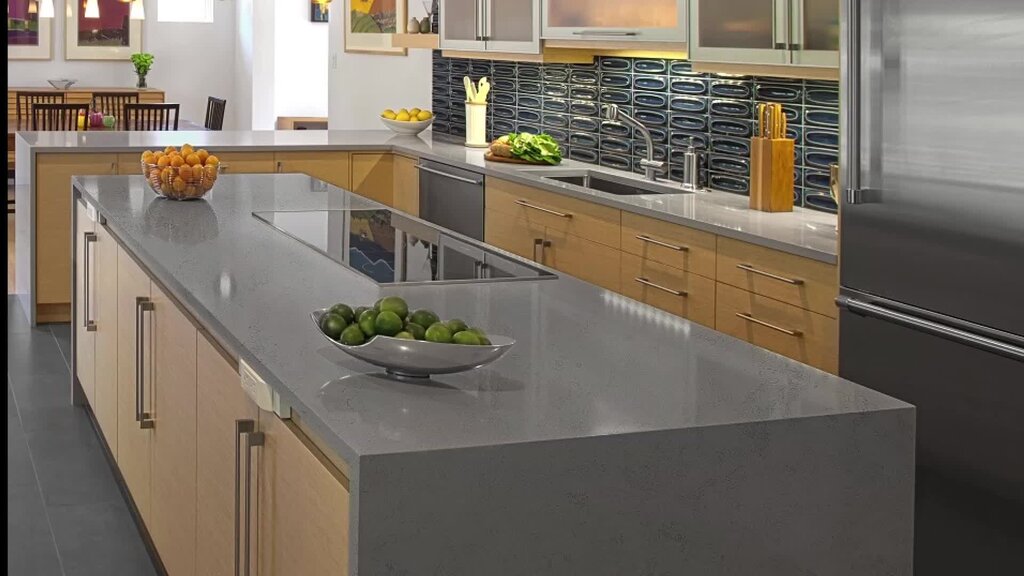 Gray kitchen countertop