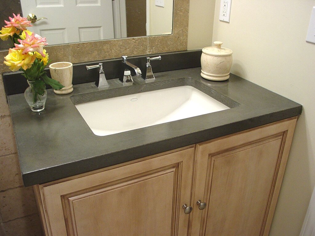 Stone countertop for the bathroom