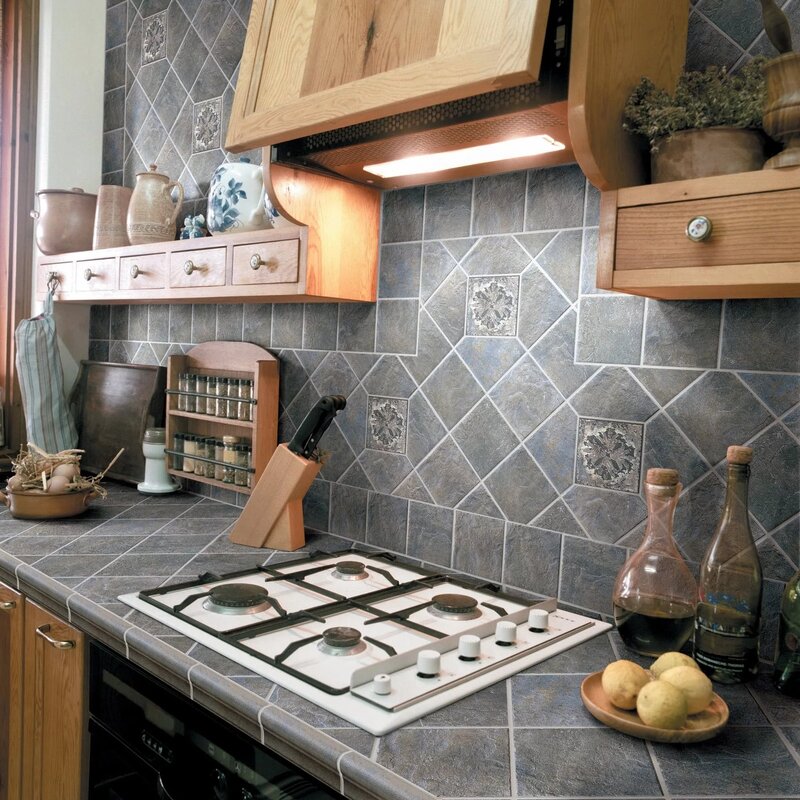 Tile countertop for the kitchen