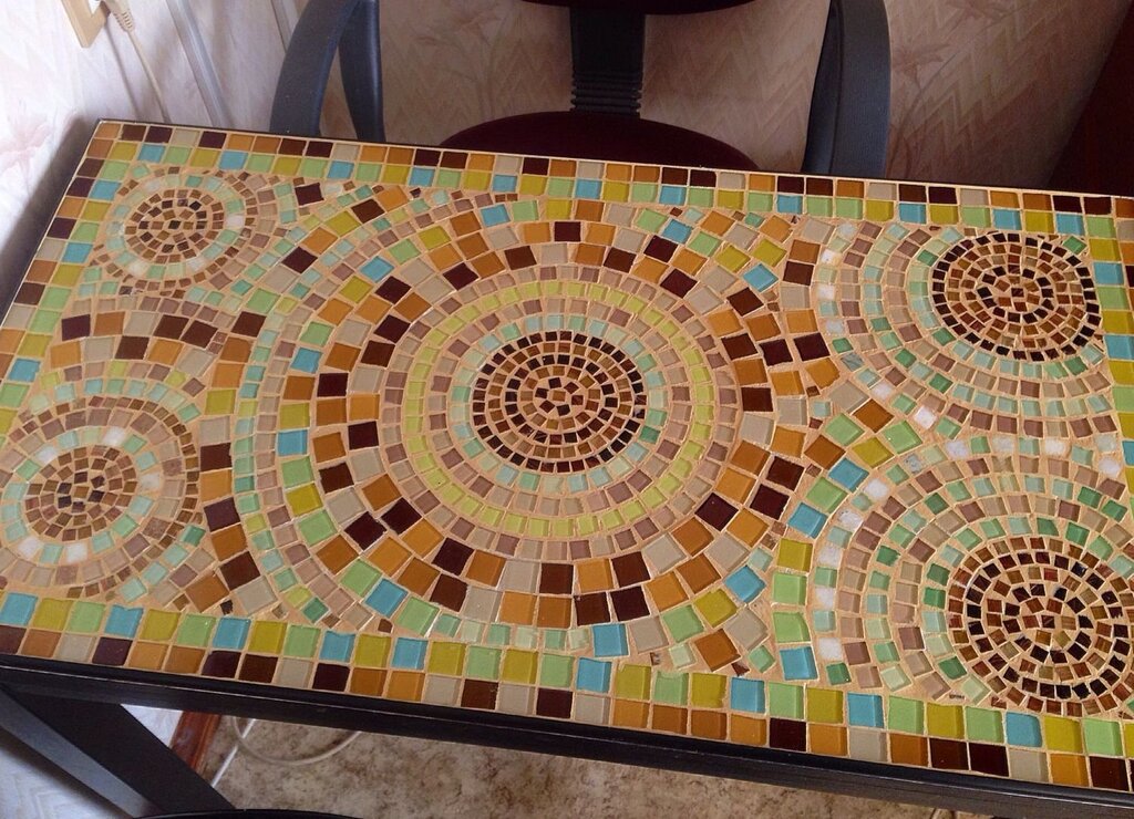 Countertop made from tile remnants