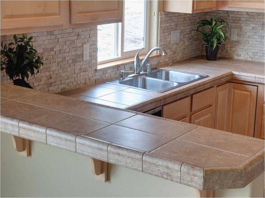 Tile countertop for the kitchen