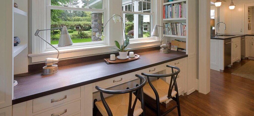 A countertop combined with a windowsill