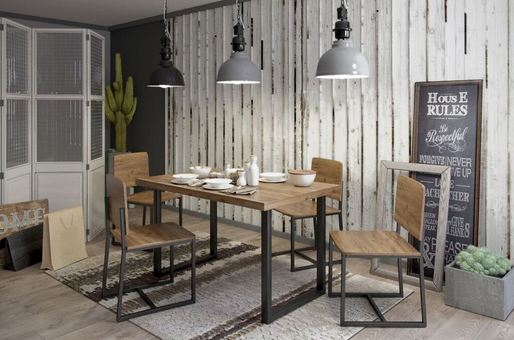 Dining room in loft style