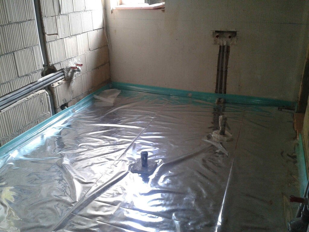 Floor screed in the bathroom under the tile