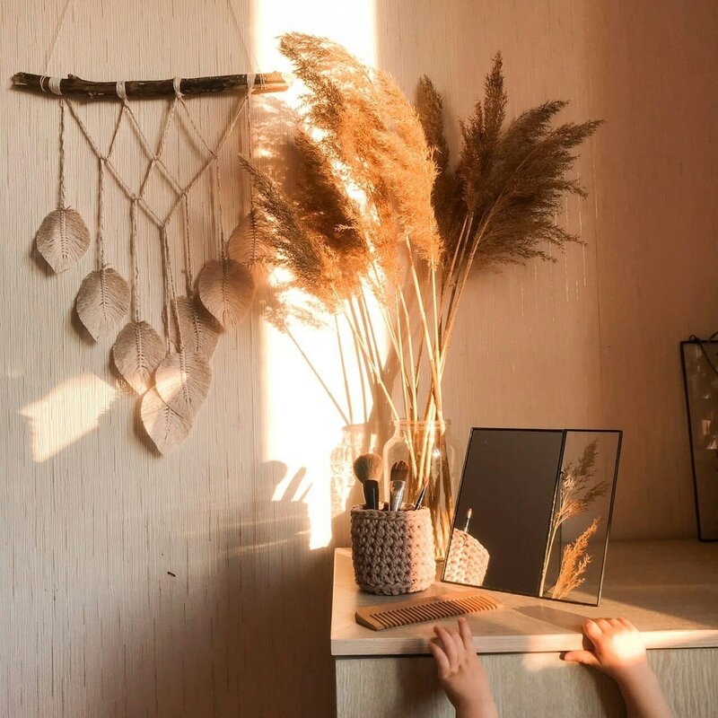 Dried reeds in the interior