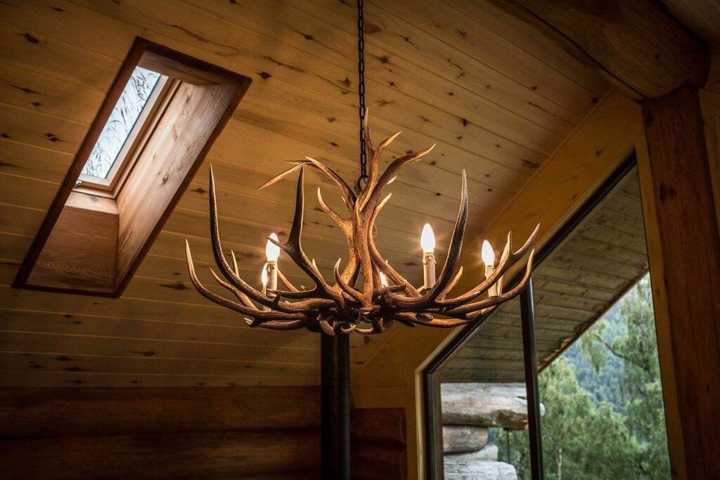 Lamp made of timber