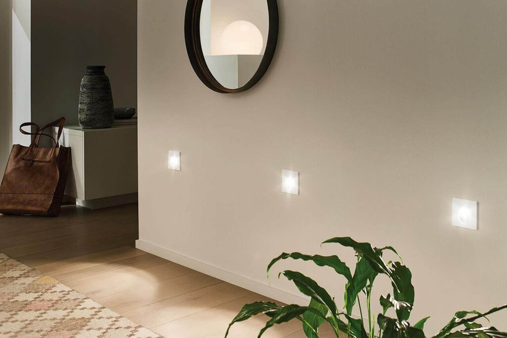 A hallway light with a motion sensor