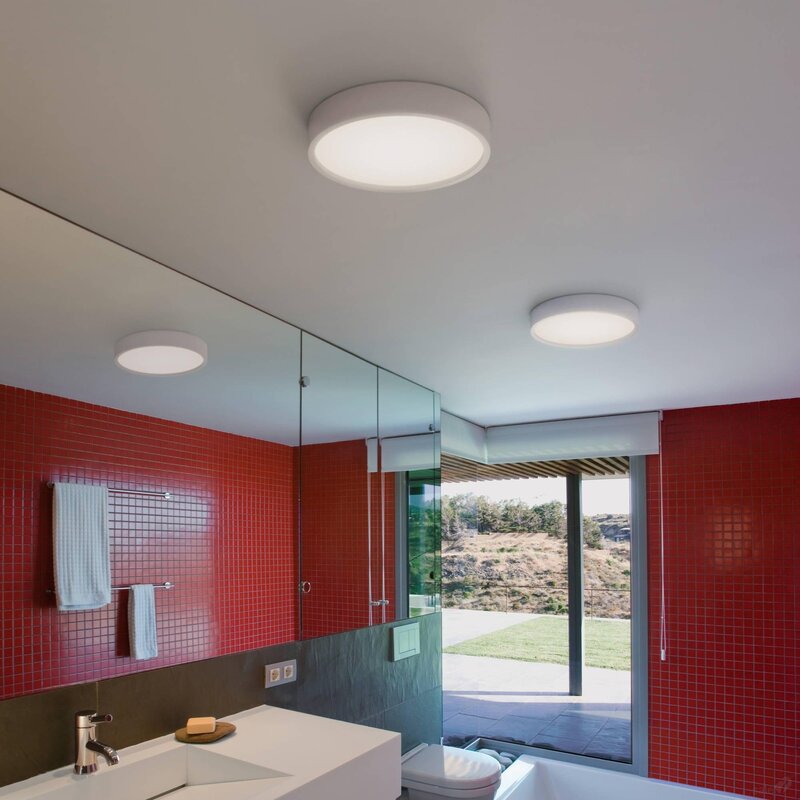 Lights for the bathroom under a stretch ceiling