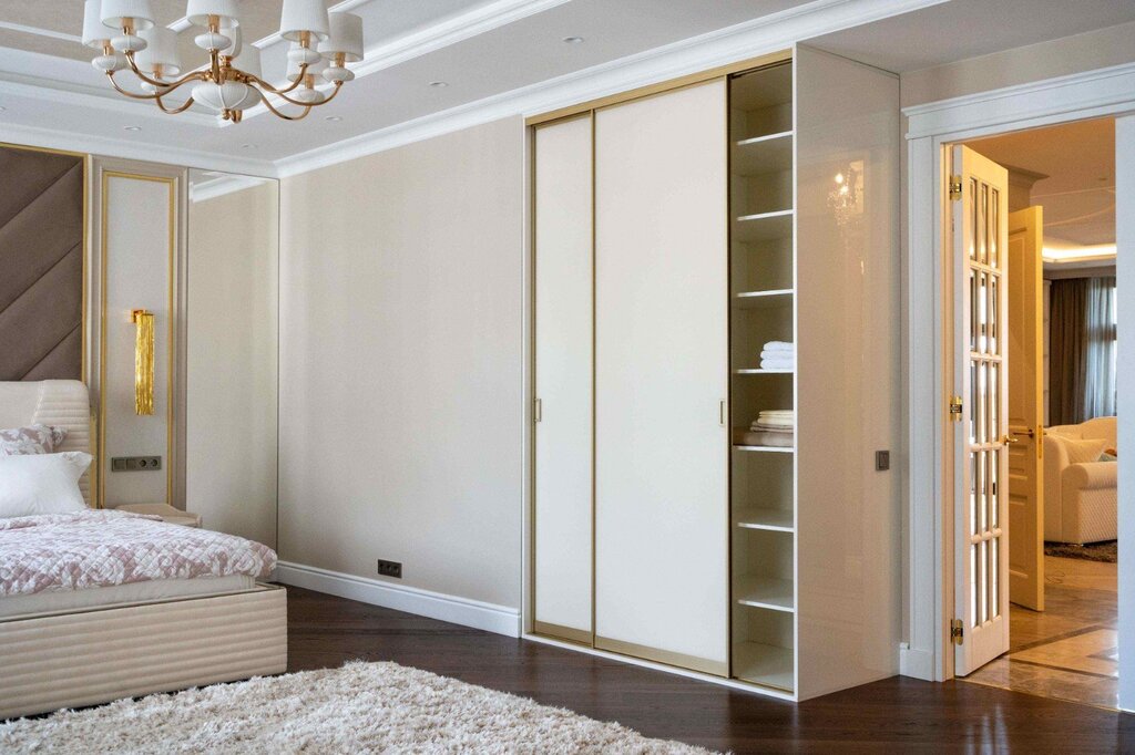 Light wardrobe for the bedroom