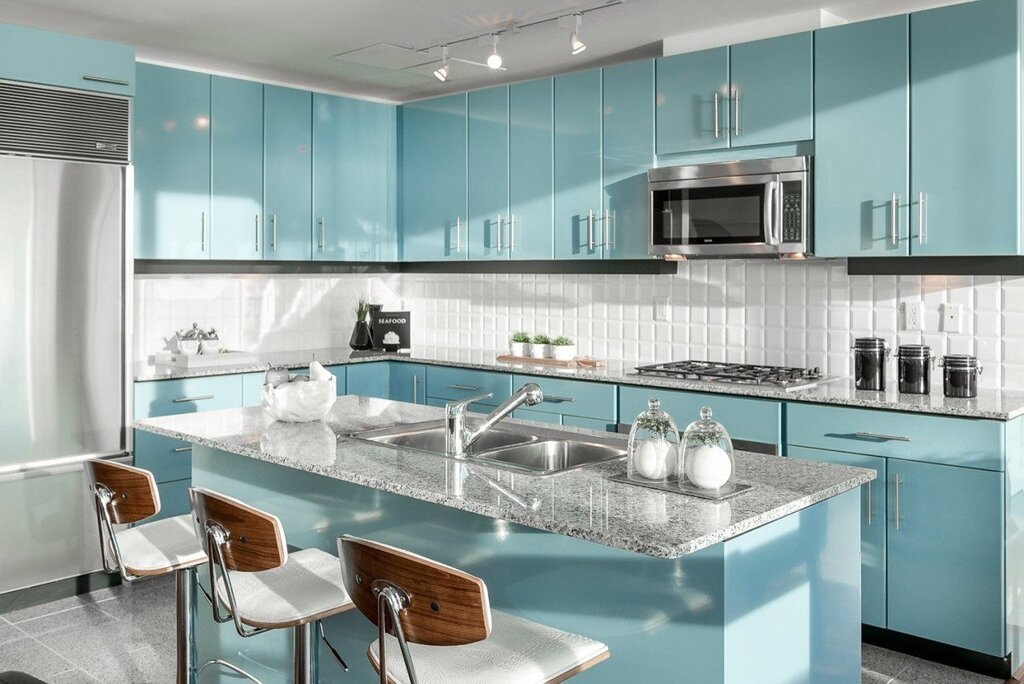 Light blue kitchen