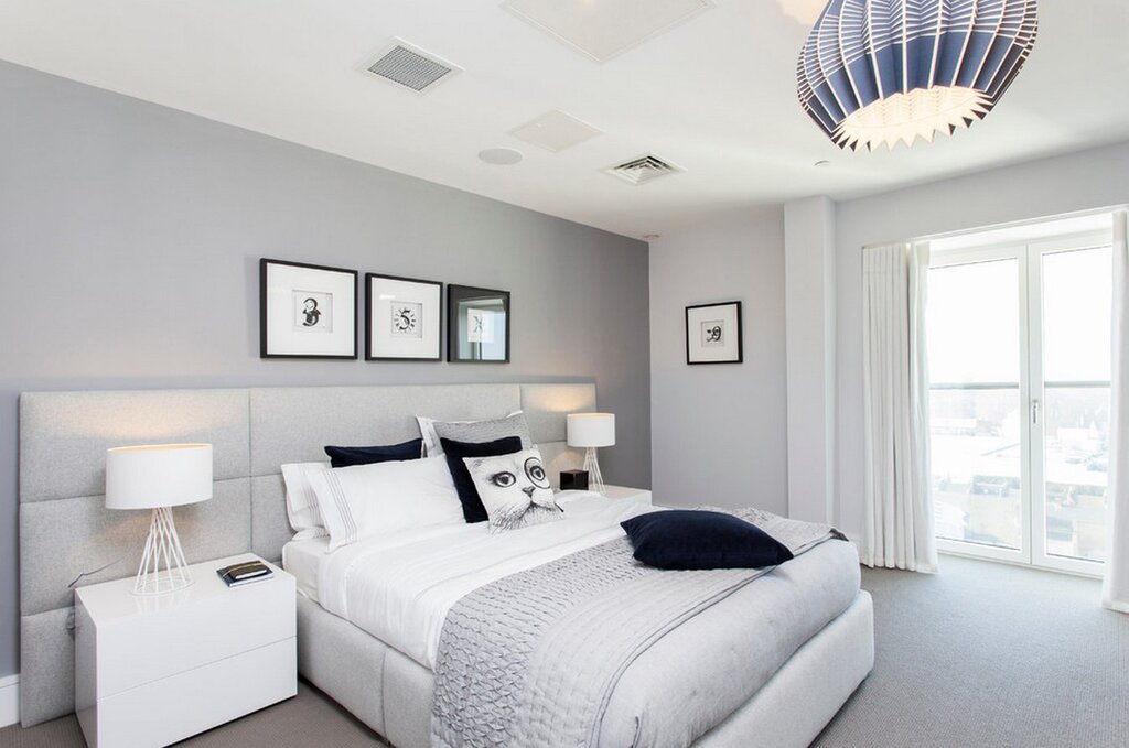 Light gray bedroom