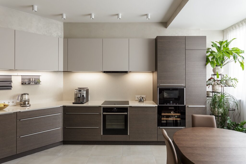 Light gray-brown kitchen