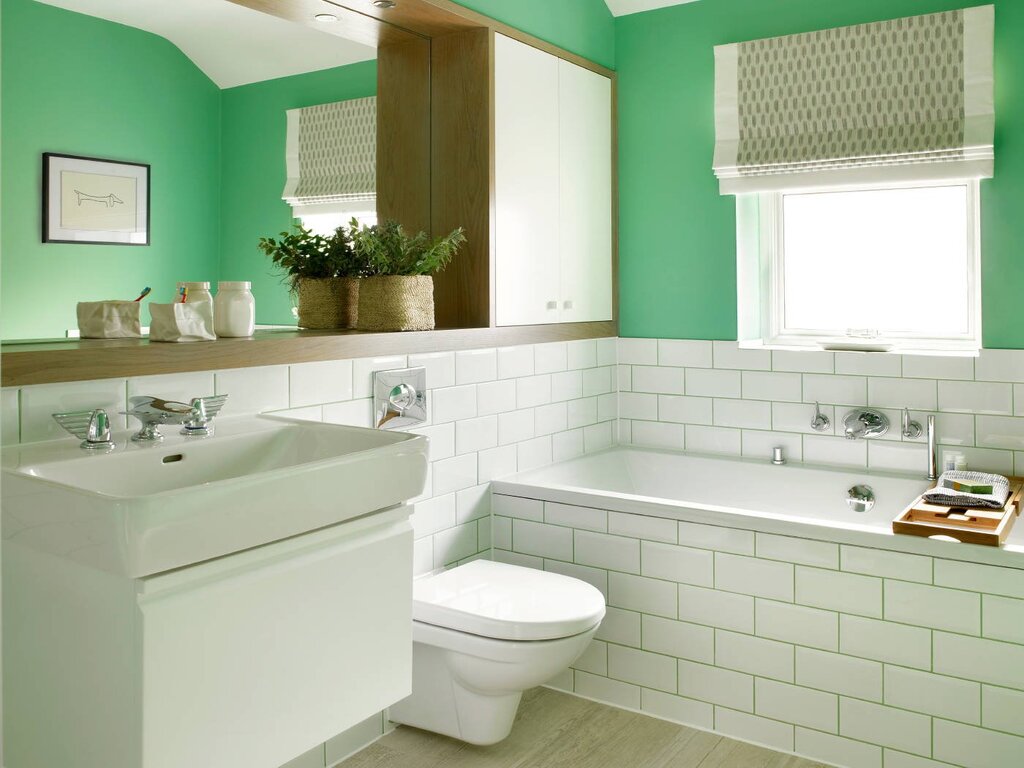 Light green bathroom