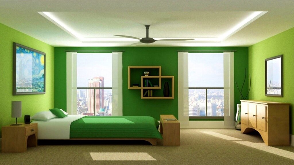 Light green walls