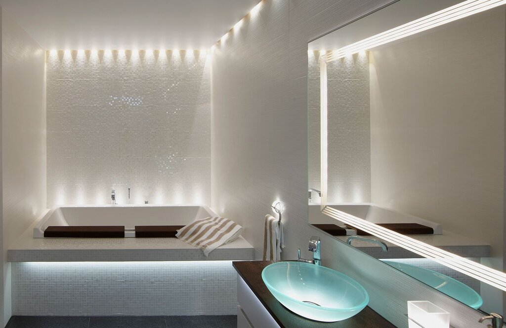 LED strip in the bathroom 30 фото