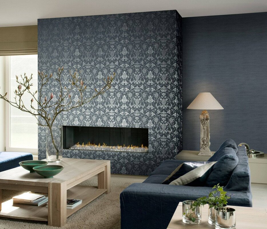 Textile wallpaper for walls