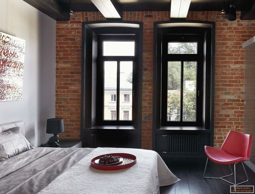 Dark windows in apartment interior