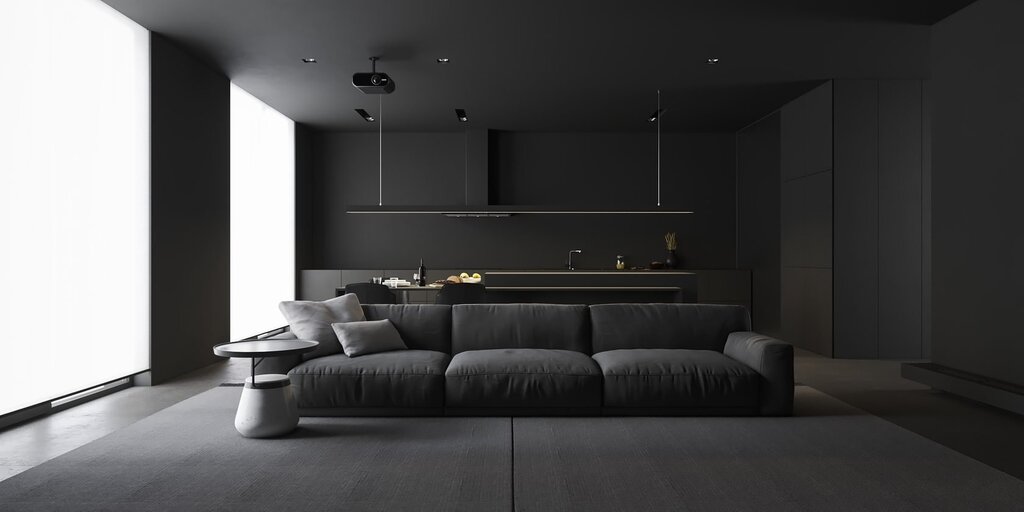 Dark modern interior