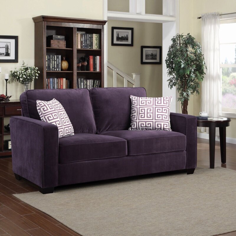 Dark purple sofa