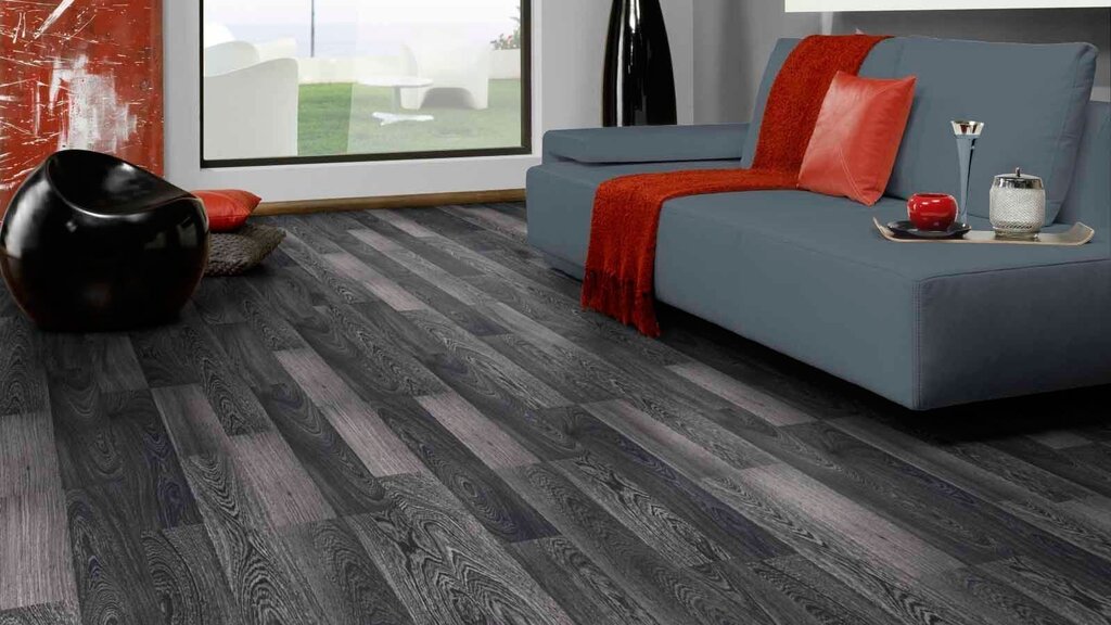 Dark gray linoleum