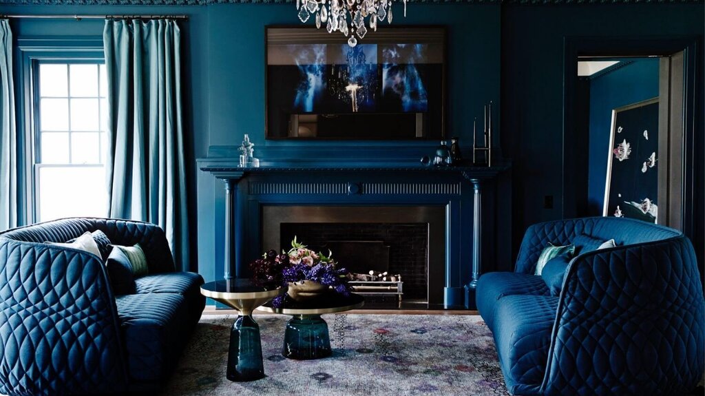 Dark blue room