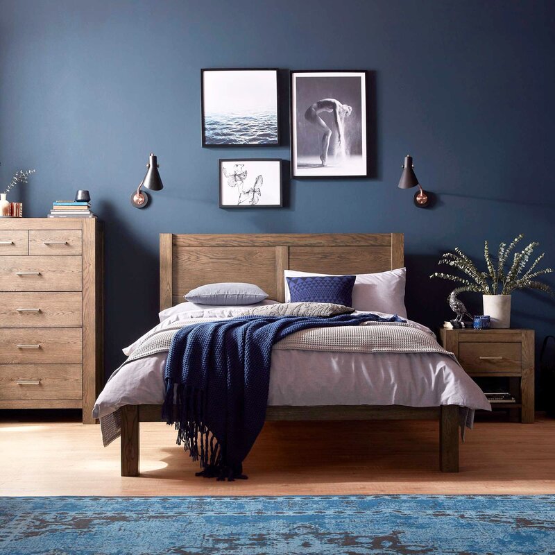 Dark blue bedroom