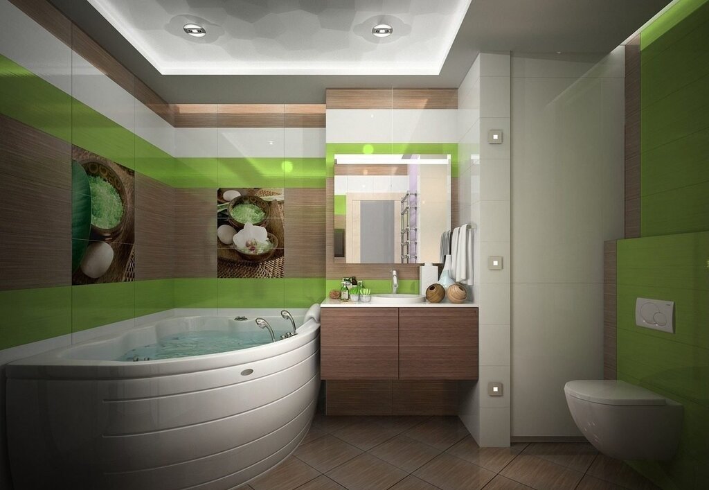 Dark green bathtub