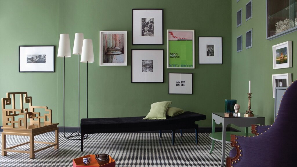 Dark green wall color