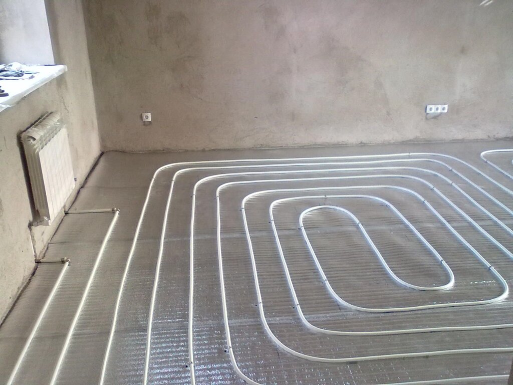 Underfloor heating made of metal-plastic