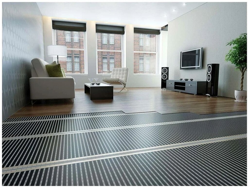 Underfloor heating under linoleum