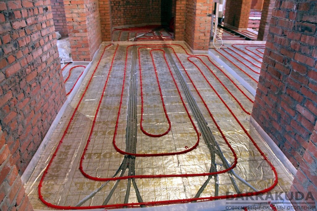 Underfloor heating in a private house