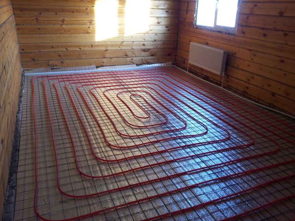 Heated floor in the house