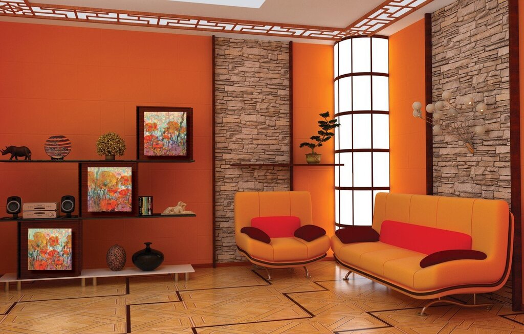 Terracotta color in interior design