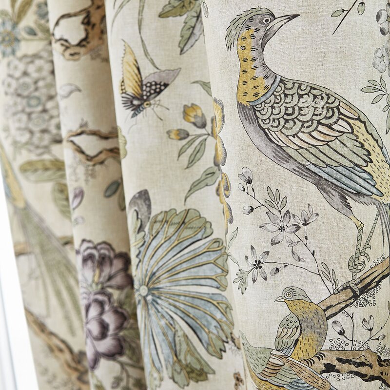 Fabric for curtains in English style