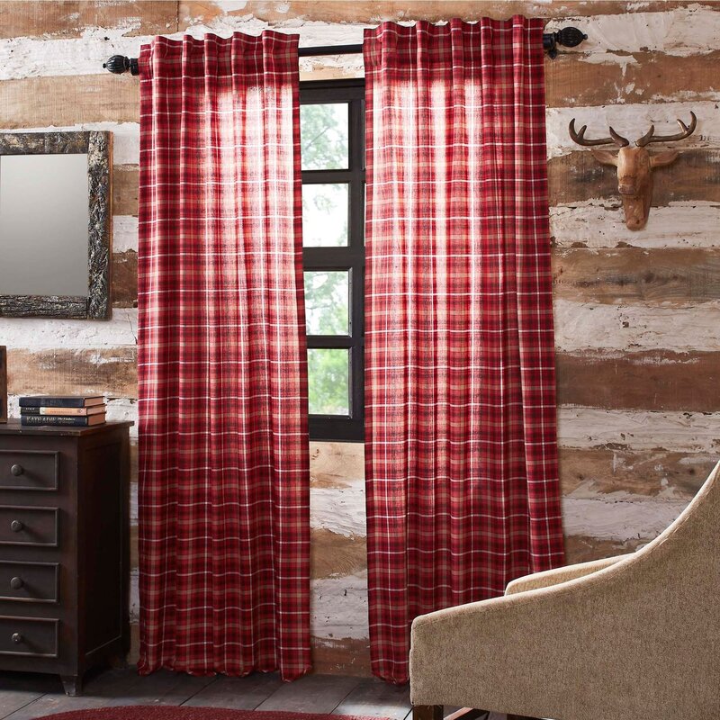 Plaid curtain fabric