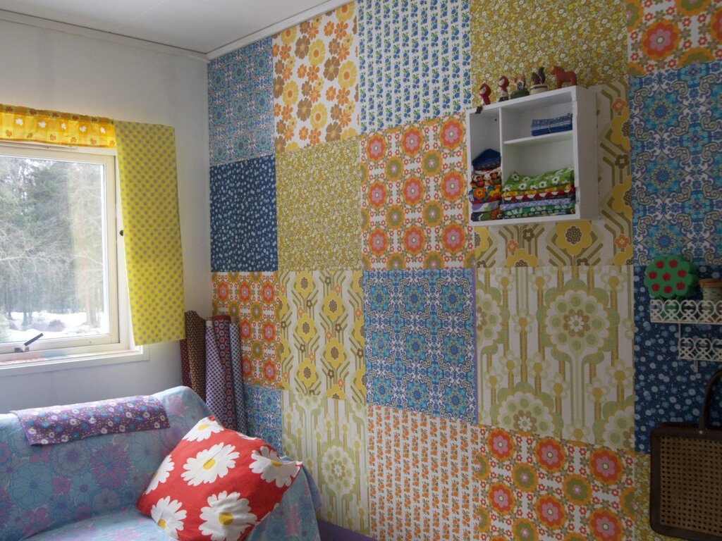 Fabric instead of wallpaper