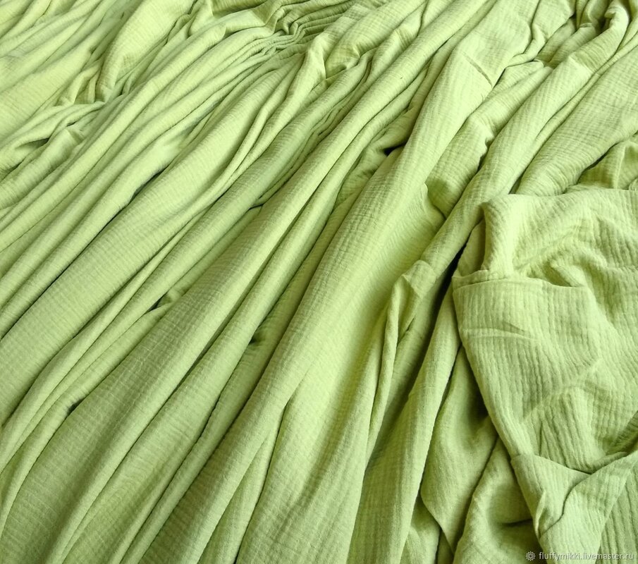 Crumpled fabric for curtains