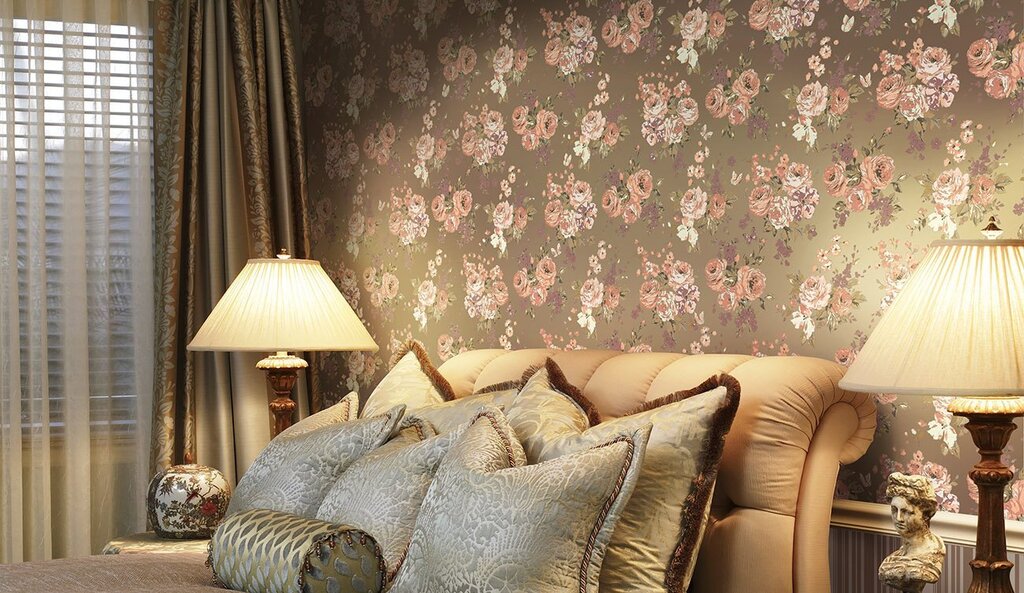 Fabric seamless wallpaper for walls