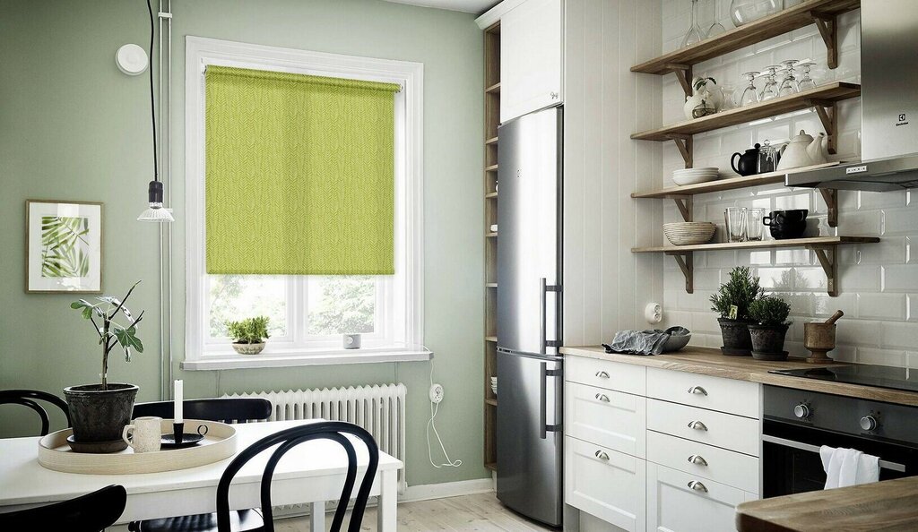 Fabric blinds for the kitchen