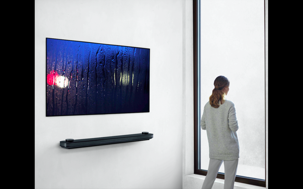 Thin TV on the wall