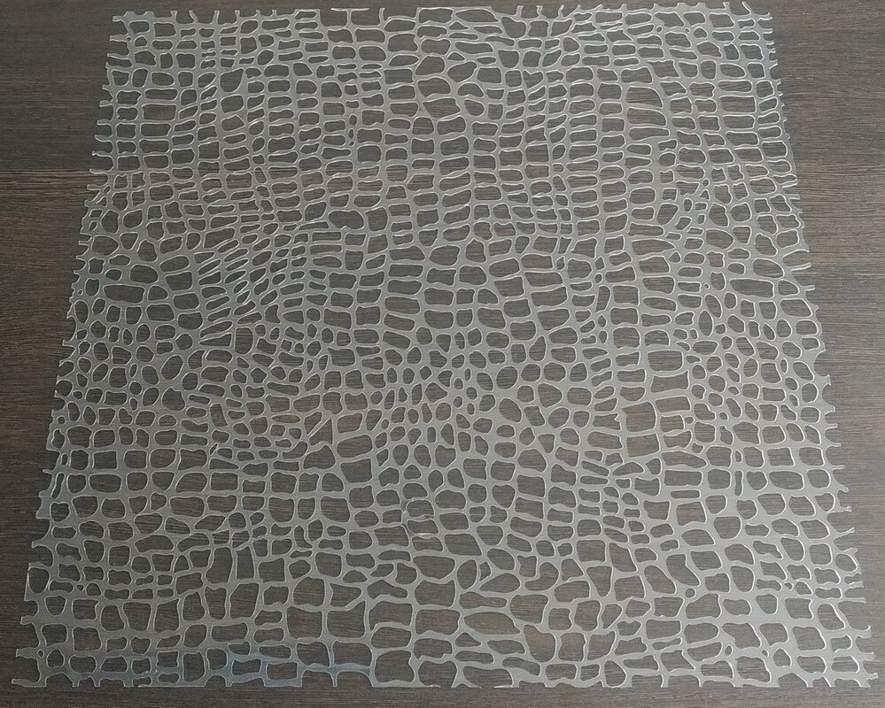 Crocodile skin stencil for decorative plaster