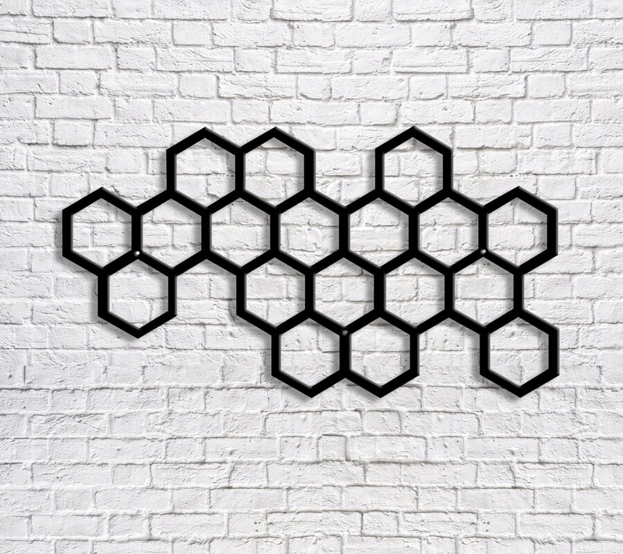 Stencil honeycomb for walls