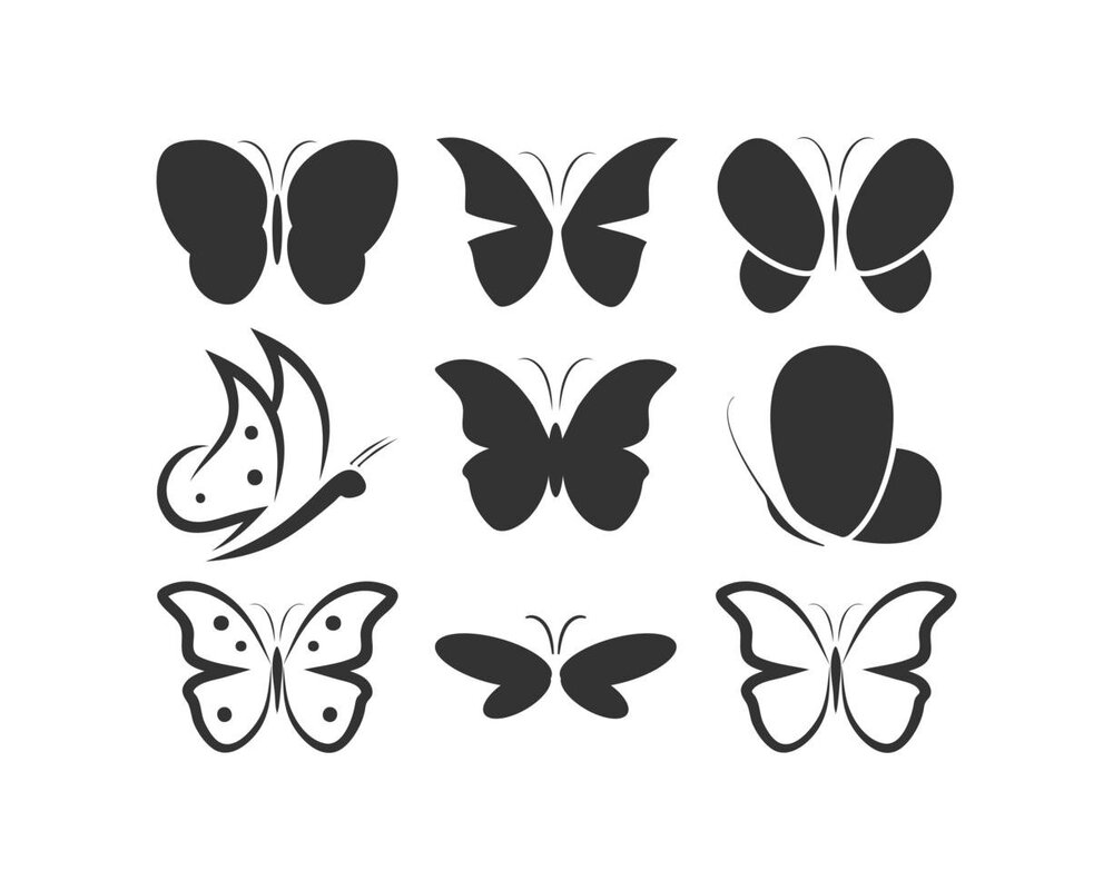 Butterfly stencils for decoration