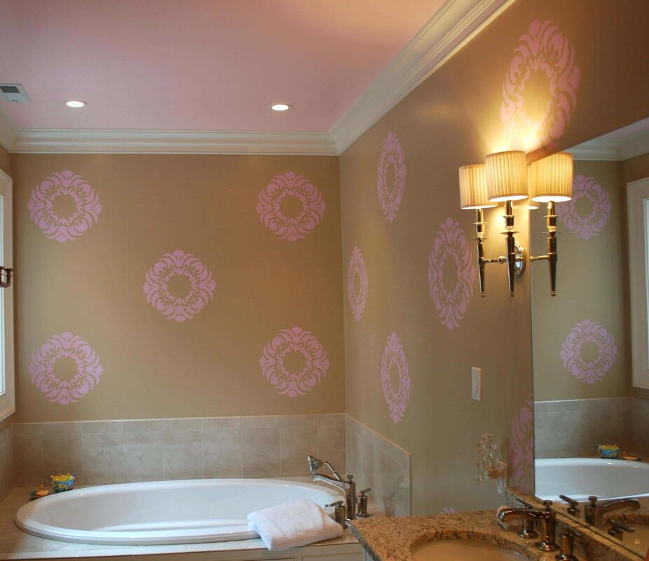 Stencils for painting bathroom walls